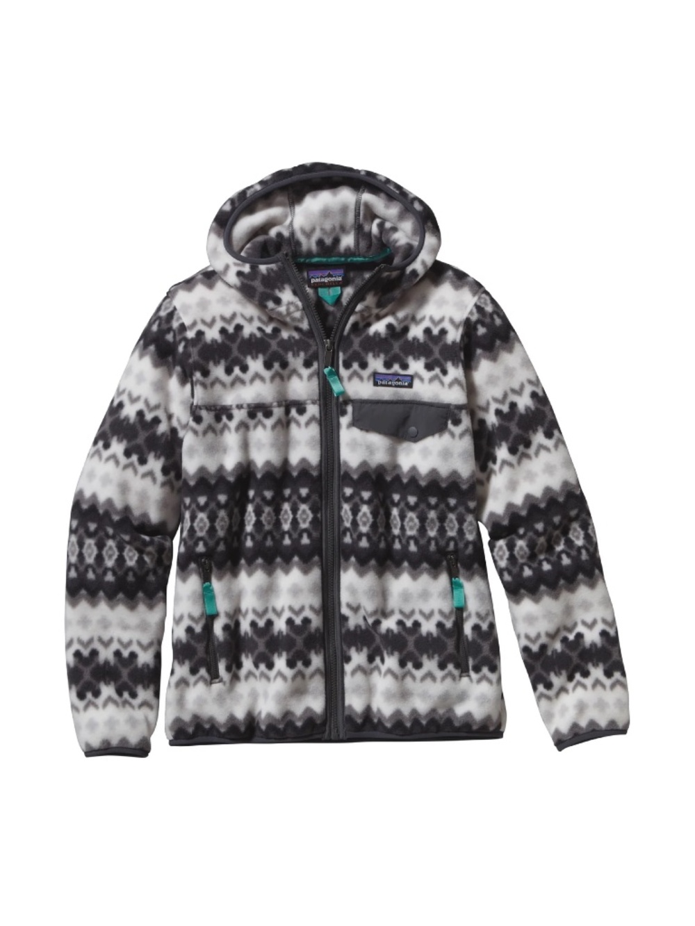 Patagonia Women's Lightweight Snap-T Hooded Jacket Cliff Forge Grey Sz L
